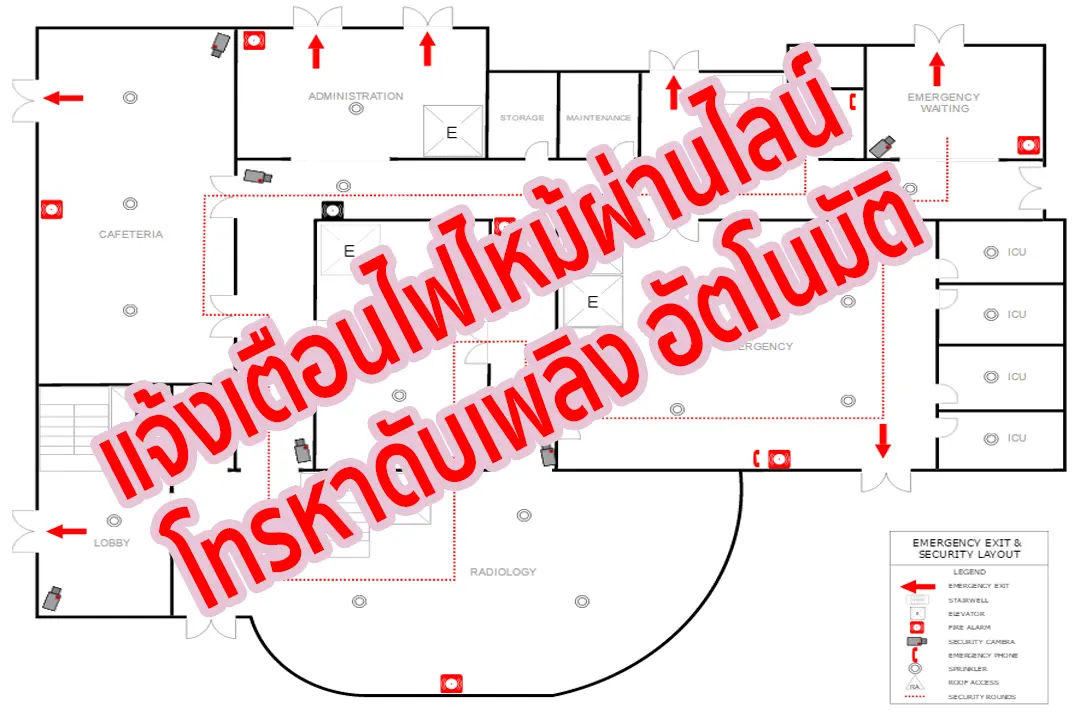 ระบบแจ้งเตือนไฟไหม้ ภายในอาคารขนาดใหญ่