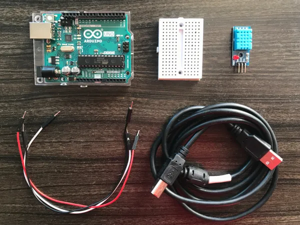 ตัวอย่างระบบ Arduino อ่านค่าเซ็นเซอร์อุณหภูมิและความชื้น