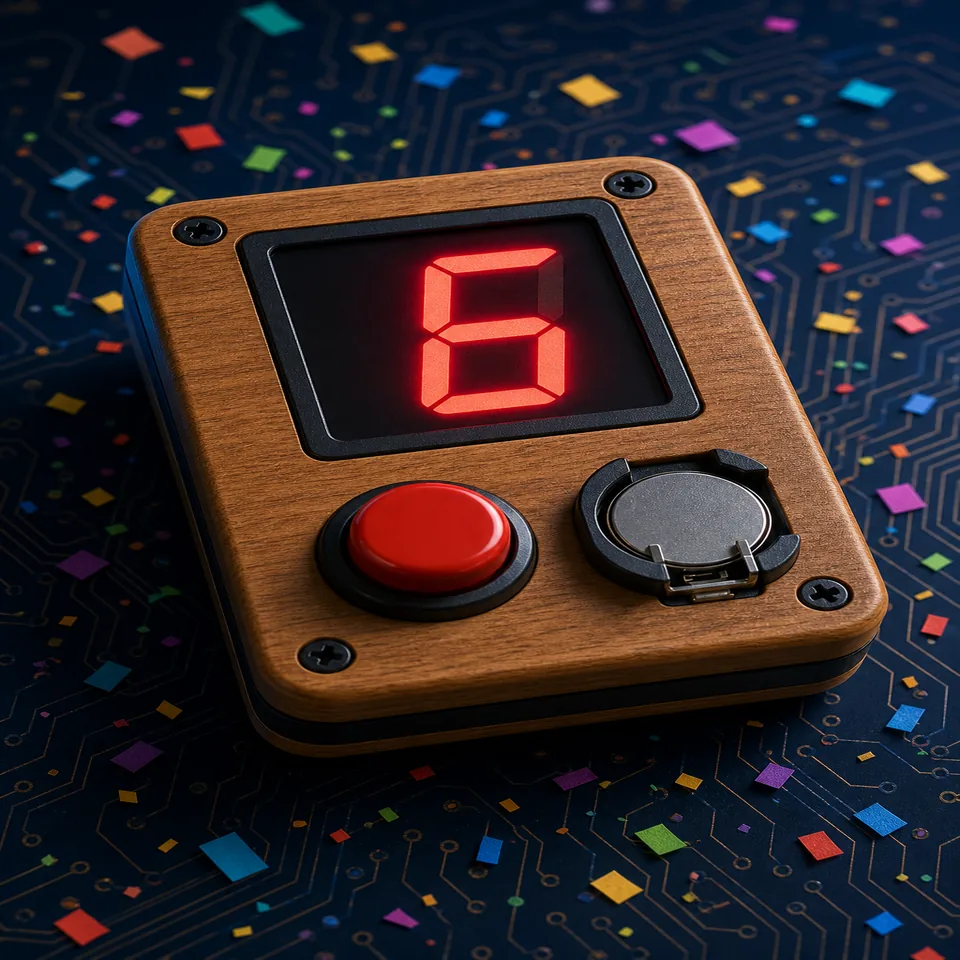 ลูกเต๋าอิเล็กทรอนิกส์ Arduino ใช้ 7 segment display และปุ่มกด