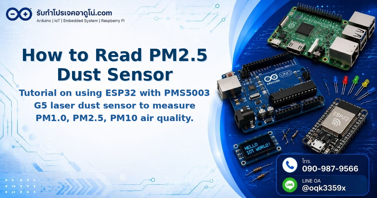 How to Read PM2.5 Dust Sensor PMS5003 G5 with ESP32